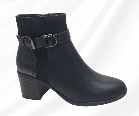 Stivaletto in pelle con tacco AMARPIES 29521 BLACK