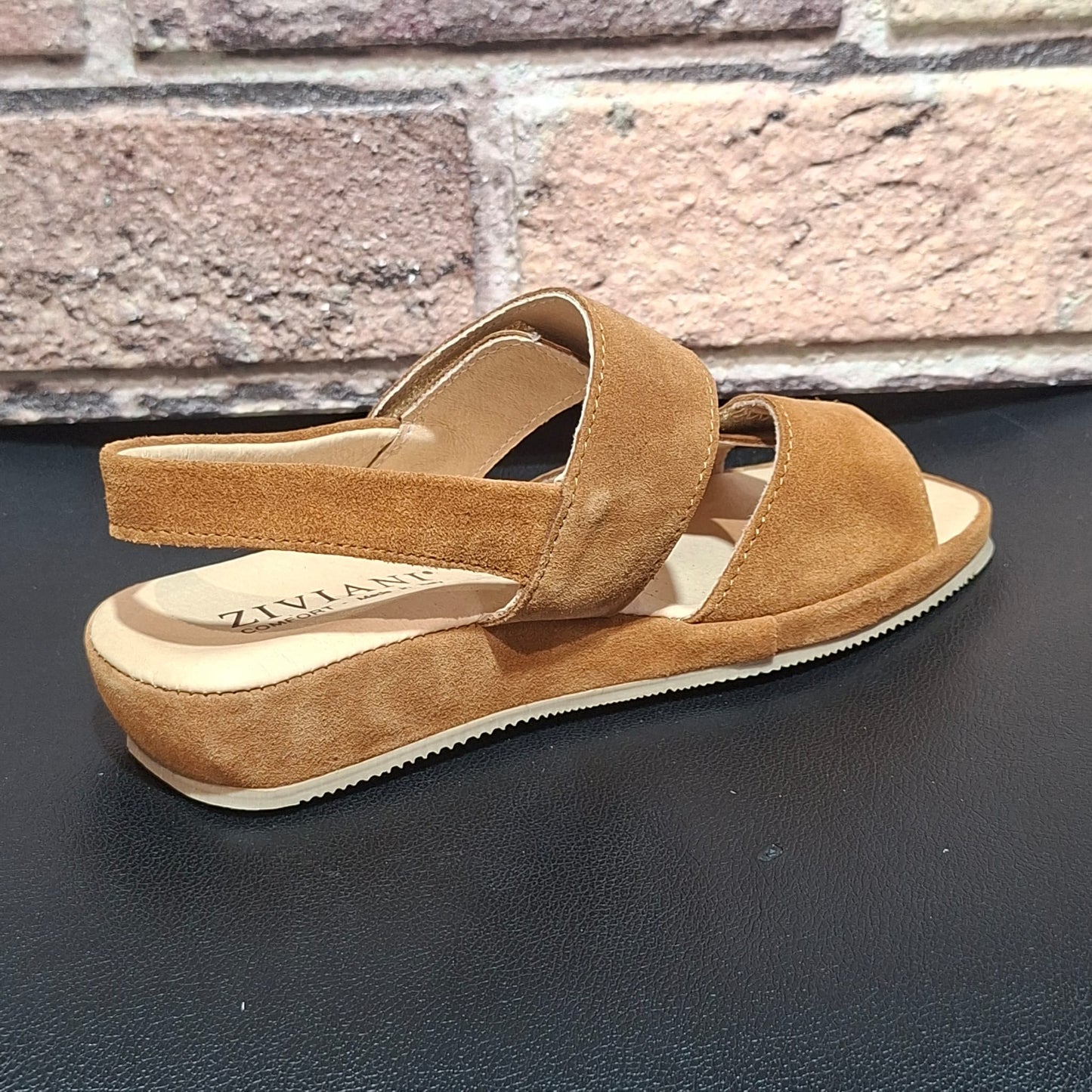 Sandalo in pelle con doppio stretch Ziviani 3065 BRUCIATO