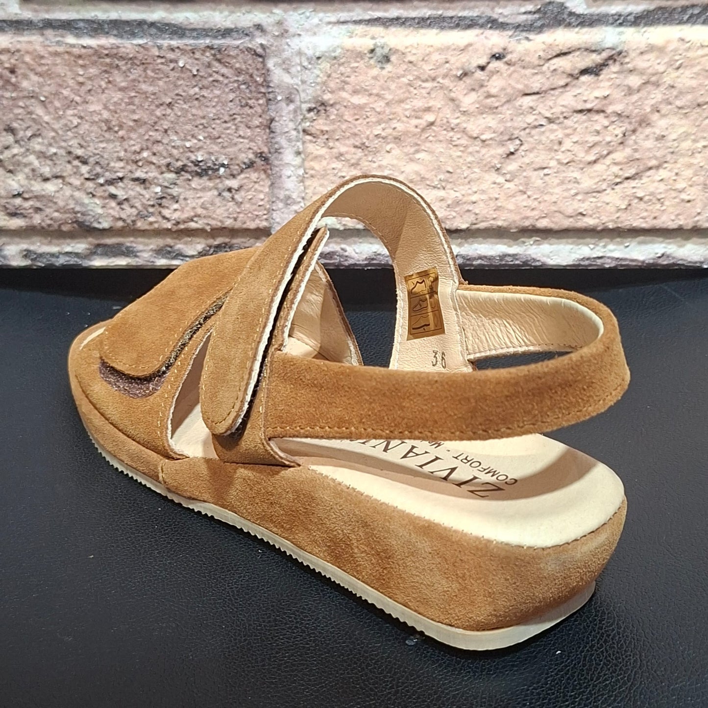 Sandalo in pelle con doppio stretch Ziviani 3065 BRUCIATO
