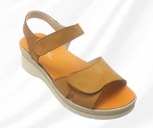 MARAL SHOES 360G BRUCIATO sandalo con doppio stretch a pianta larga