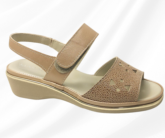 MARALSHOES 533A ORO sandalo anatomico molto comodo con stretch