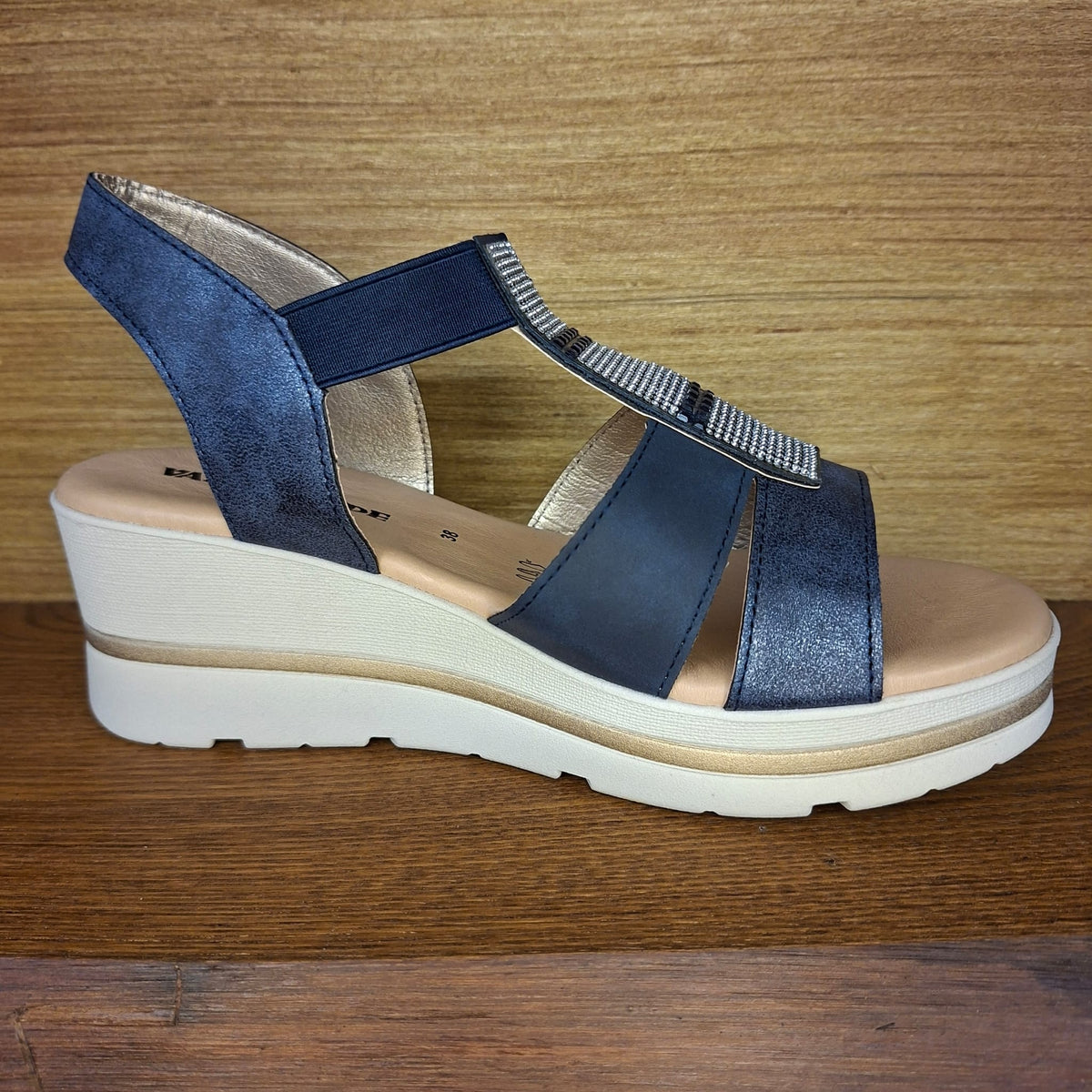 Sandalo comodo Valleverde 55581 Blu
