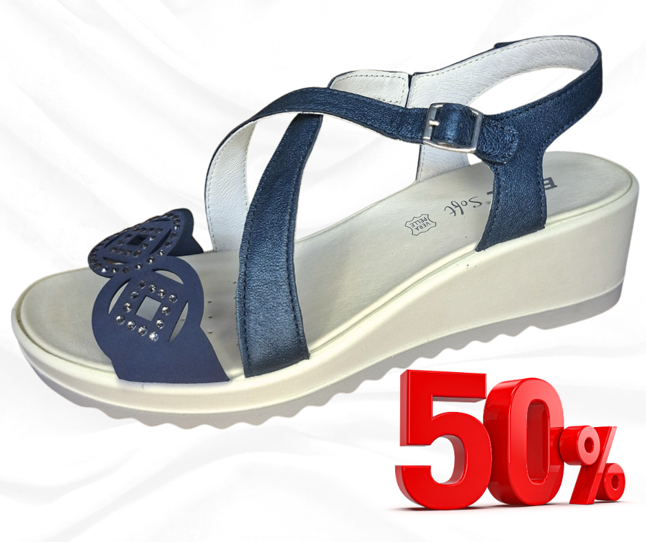 Sandalo ENVAL SOFT 57812 jeans con zeppa