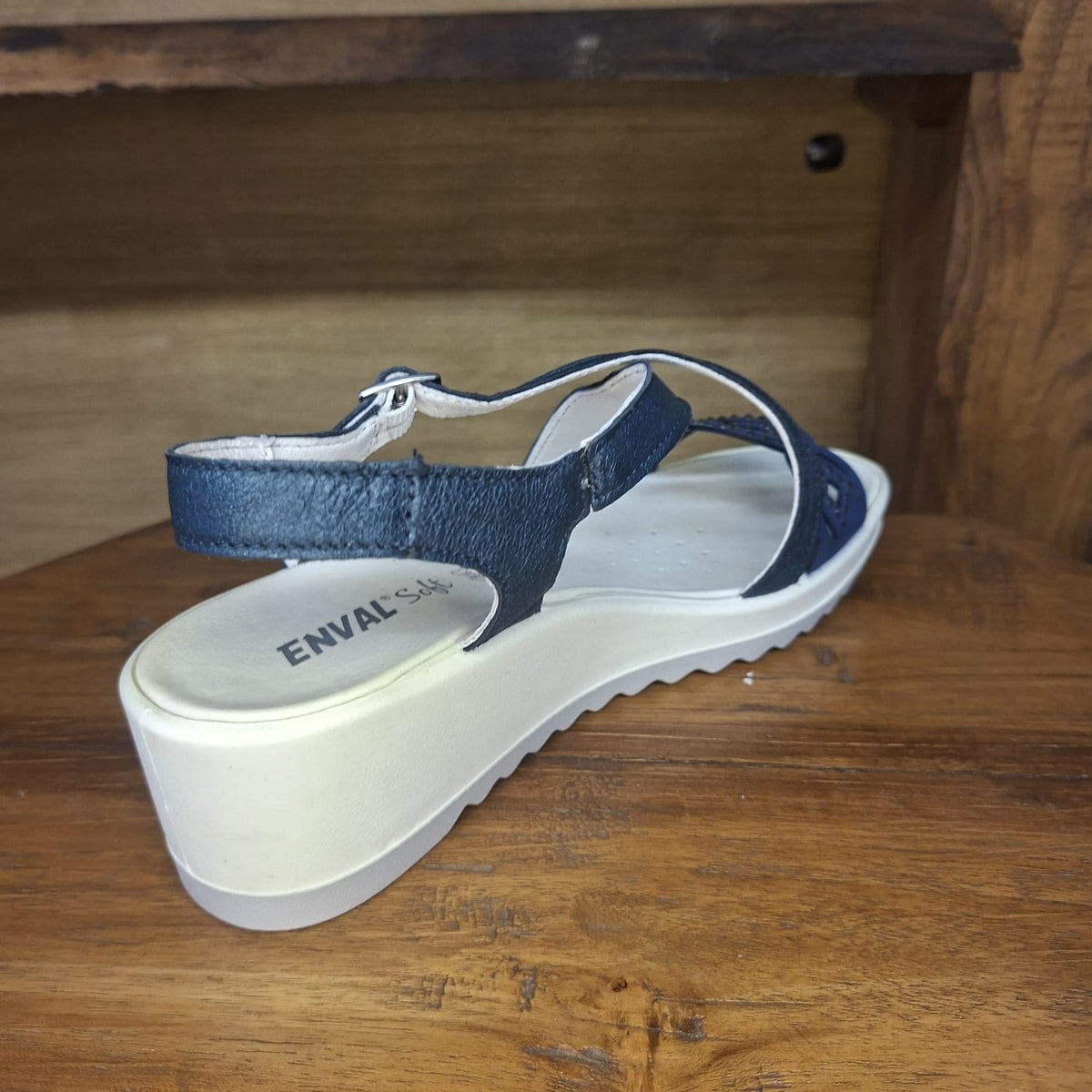 Sandalo ENVAL SOFT 57812 jeans con zeppa