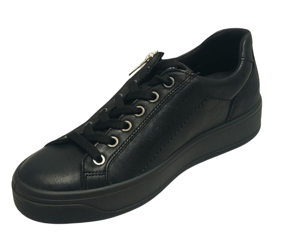 IGI&CO 66696 NERO scarpa comoda sportiva con lacci e lampo