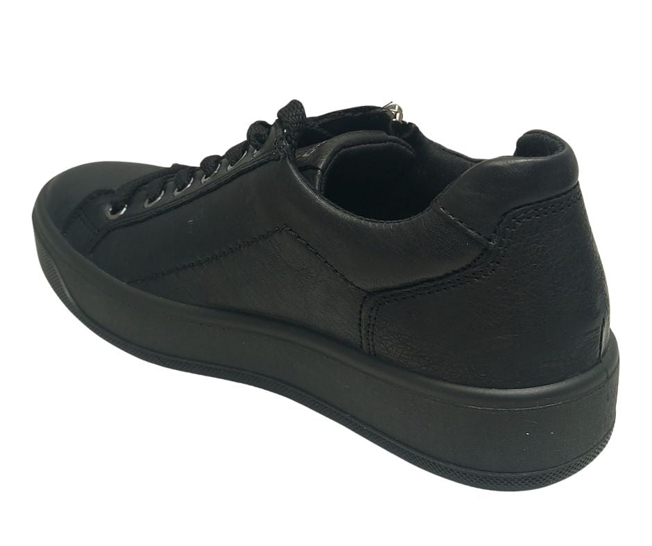 IGI&CO 66696 NERO scarpa comoda sportiva con lacci e lampo