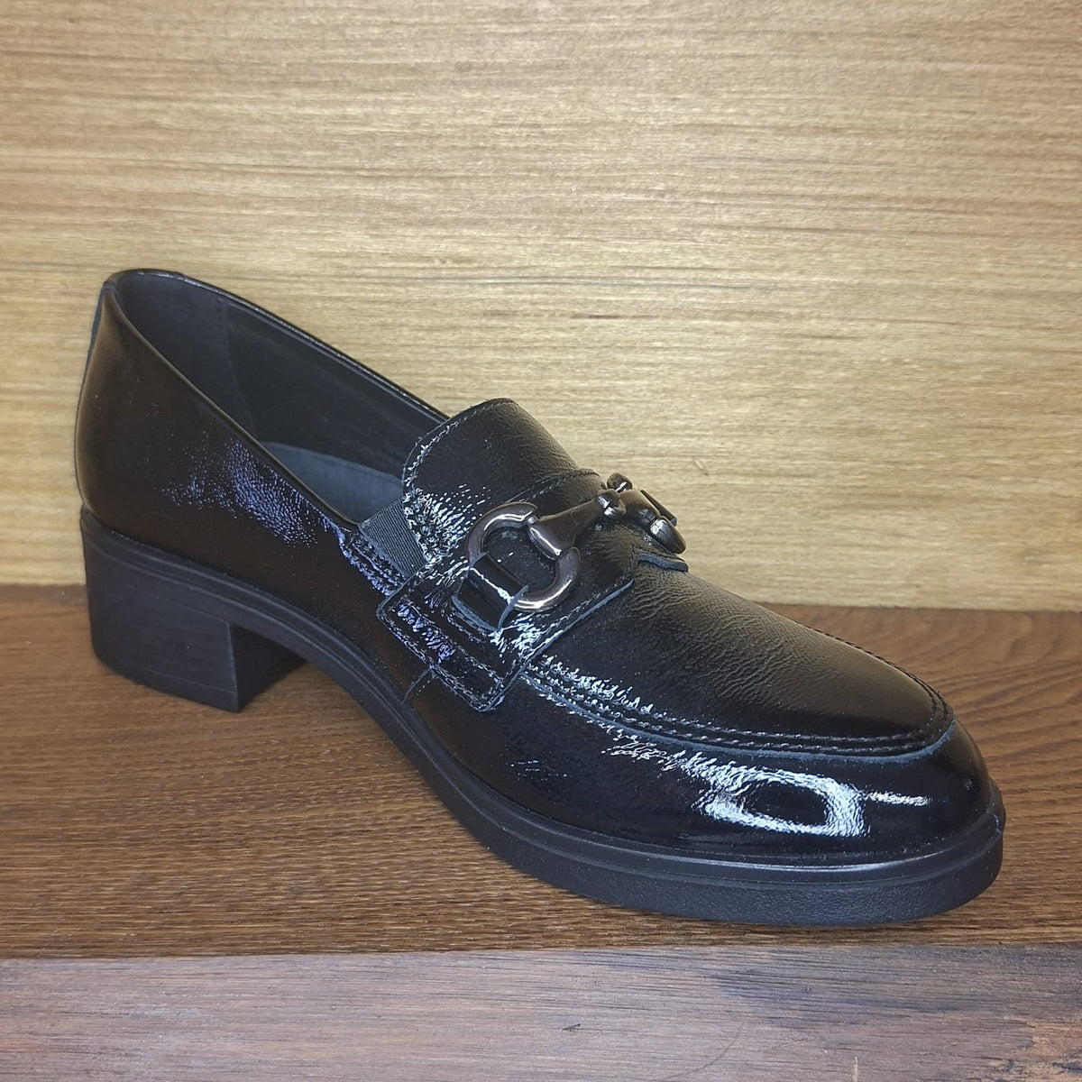 Mocassino in pelle lucida Enval Soft 67500 NERO