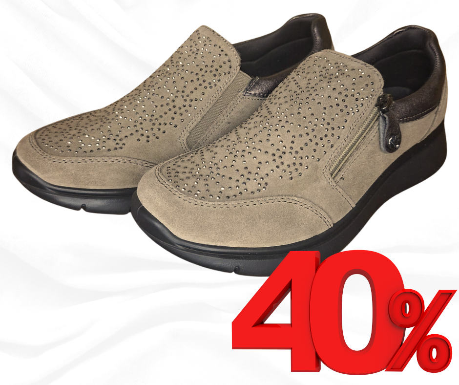 Sneaker con lampo Enval Soft 67651 FANGO
