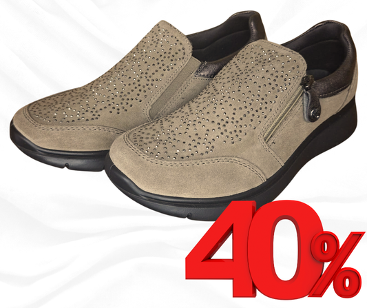 Sneaker con lampo Enval Soft 67651 FANGO