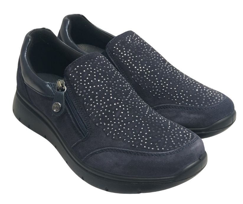 ENVAL SOFT 67751 BLU scarpa accollata con lampo