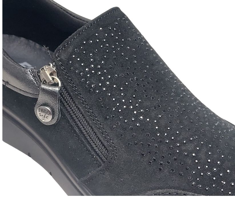 ENVAL SOFT 67751 NERO scarpa accollata con lampo
