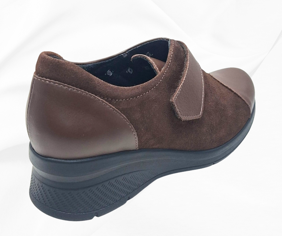 COMFORT CLASS 8104 MARRON scarpa comoda donna con stretc predisposta per plantari Calzature Moda Comoda
