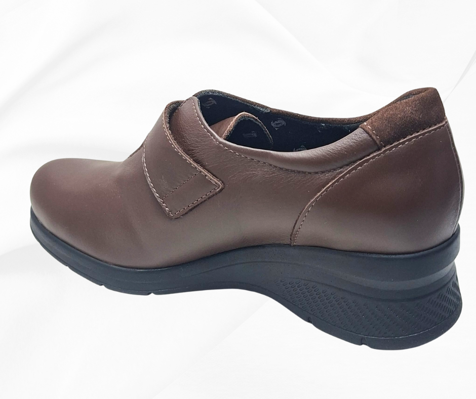 COMFORT CLASS 8104 MARRON scarpa comoda donna con stretc predisposta per plantari Calzature Moda Comoda