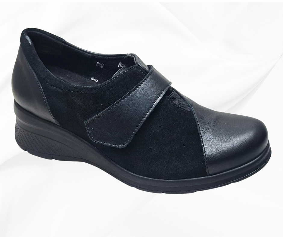 COMFORT CLASS 8104 NEGRO scarpa comoda donna con stretc predisposta per plantari Calzature Moda Comoda