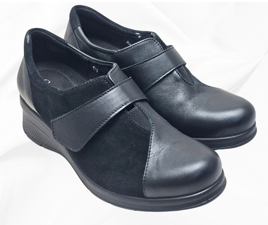 COMFORT CLASS 8104 NEGRO scarpa comoda donna con stretc predisposta per plantari Calzature Moda Comoda