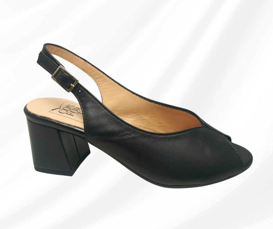 CONFORT 8502 NERO sandalo donna con tacco