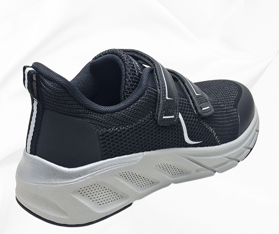 LOREN A2004 NERO sneaker donna con stretch predisosta per plantari