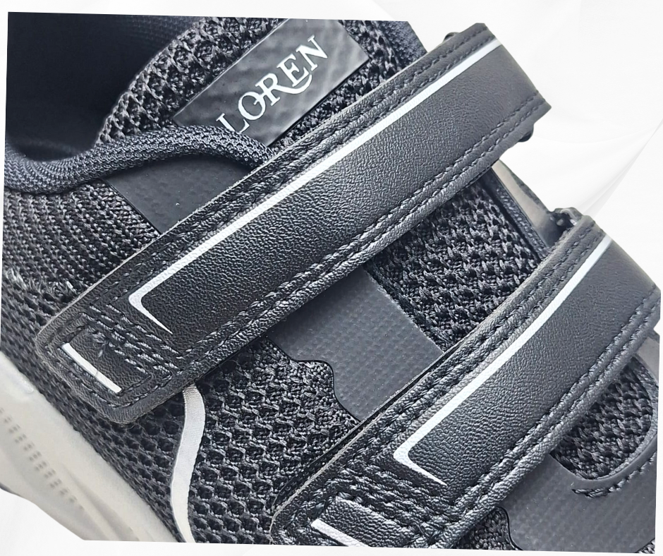 LOREN A2004 NERO sneaker donna con stretch predisosta per plantari