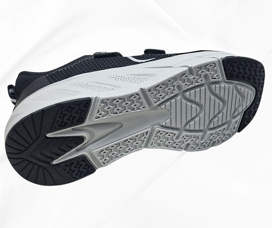 LOREN A2004 NERO sneaker donna con stretch predisosta per plantari