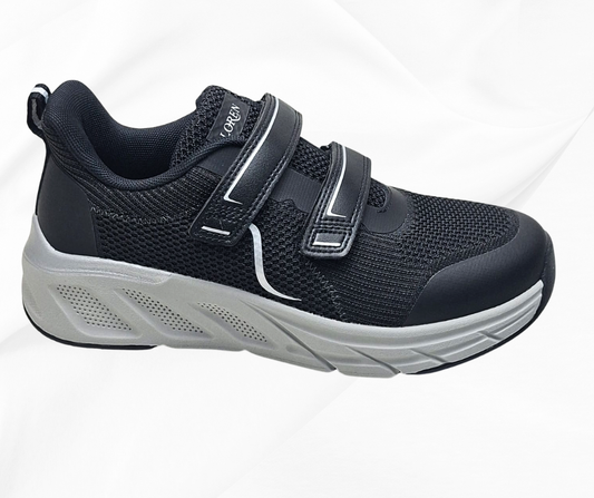 LOREN A2004 NERO sneaker donna con stretch predisosta per plantari