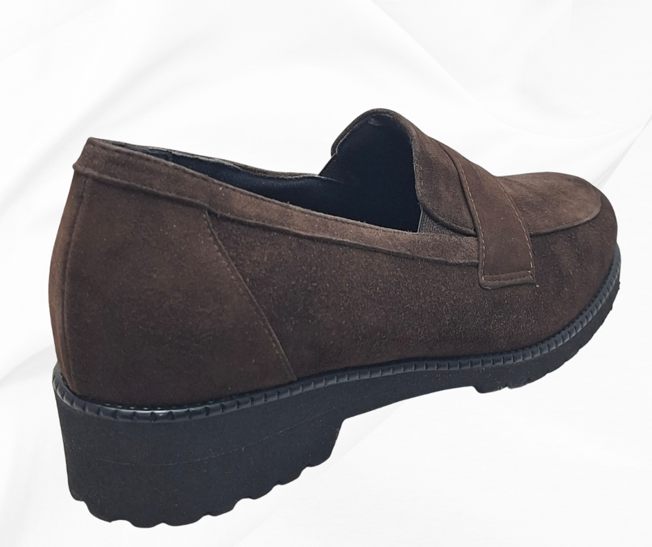 MARAL B012 CAMOSCIO MARRONE mocassino comodo predisposto per plantari