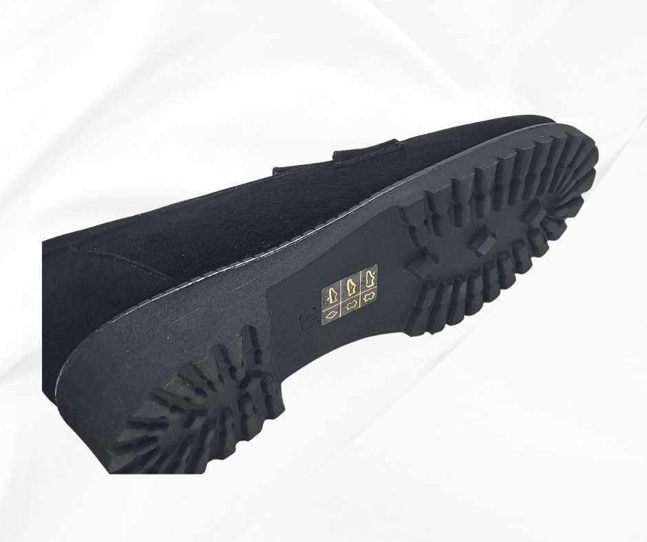 MARAL B012 CAMOSCIO NERO mocassino comodo predisposto per plantari
