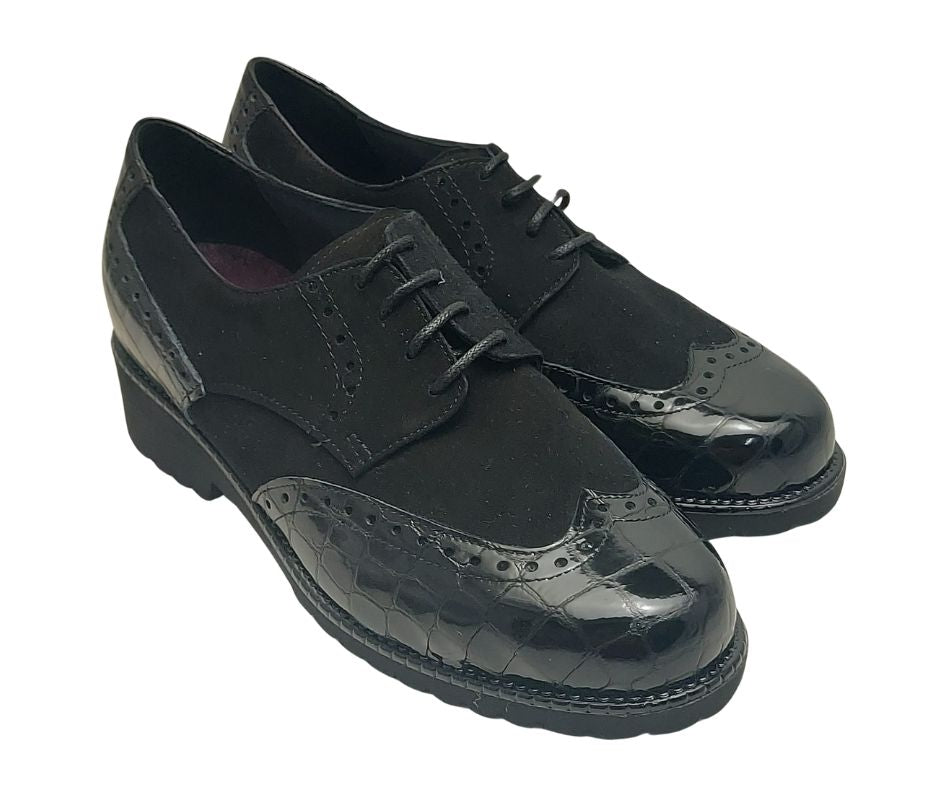 MARAL B039 NERO scarpa allacciata molto comoda predisposta per plantari