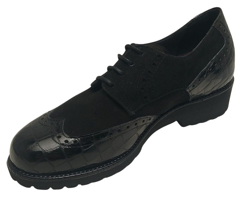 MARAL B039 NERO scarpa allacciata molto comoda predisposta per plantari