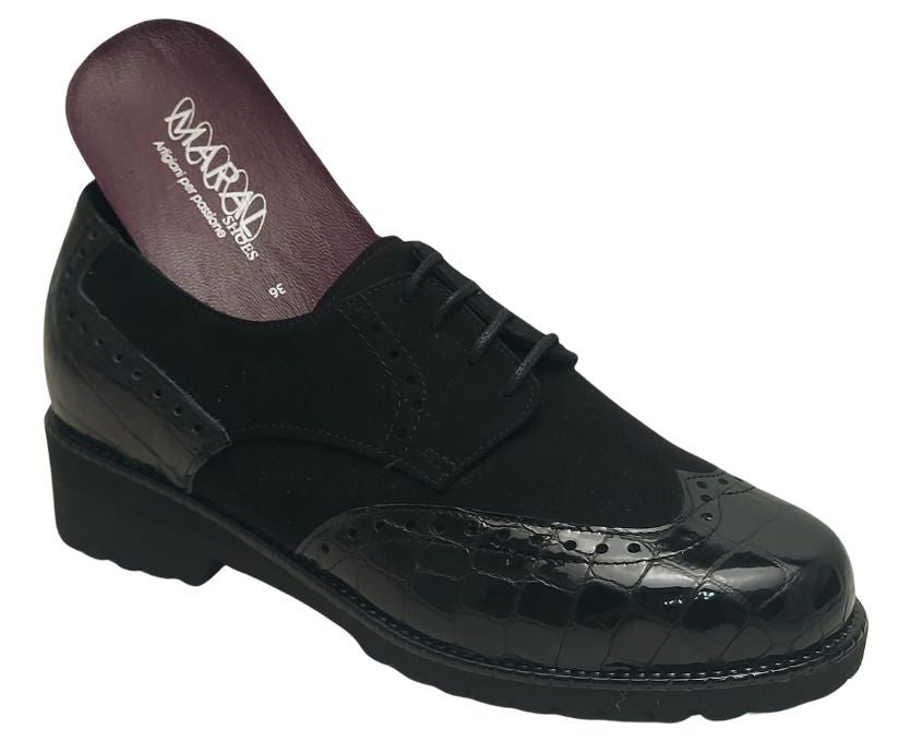 MARAL B039 NERO scarpa allacciata molto comoda predisposta per plantari