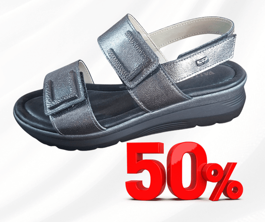 Sandalo in pelle Valleverde 32700 grey