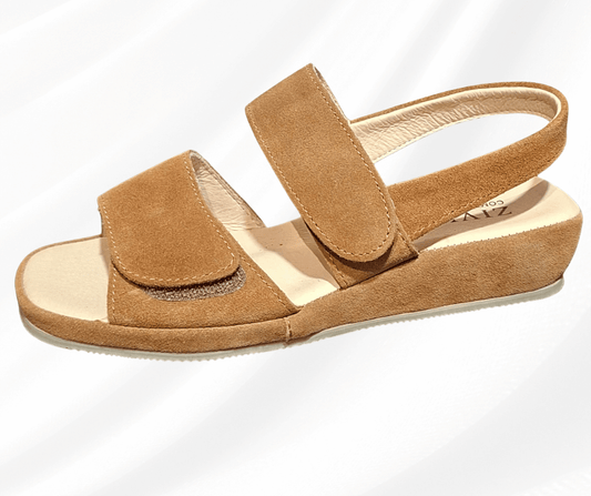 Sandalo in pelle con doppio stretch Ziviani 3065 BRUCIATO