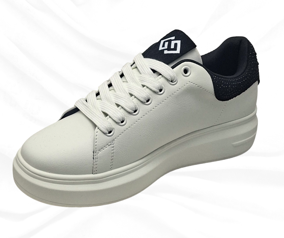 Gold&Gold GB875 BIANCO sneaker donna con lacci