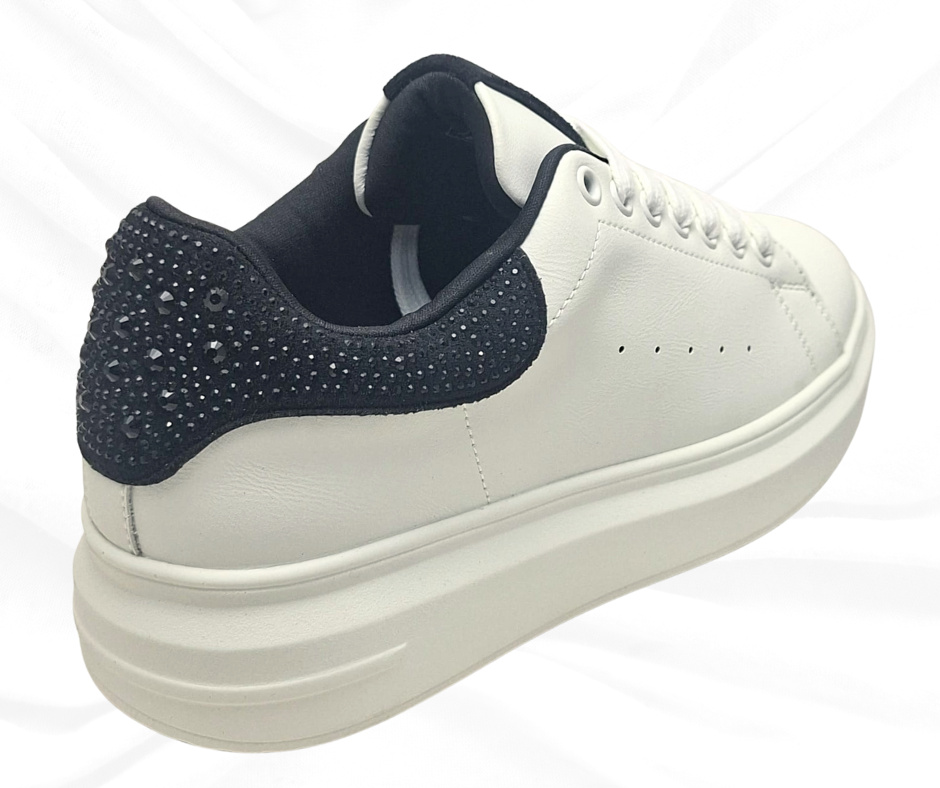 Gold&Gold GB875 BIANCO sneaker donna con lacci