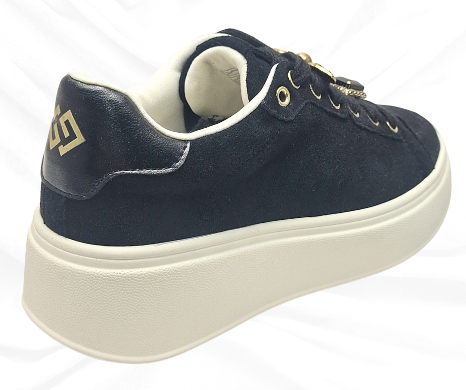 Gold&Gold GB879 NERO sneaker donna con lacci
