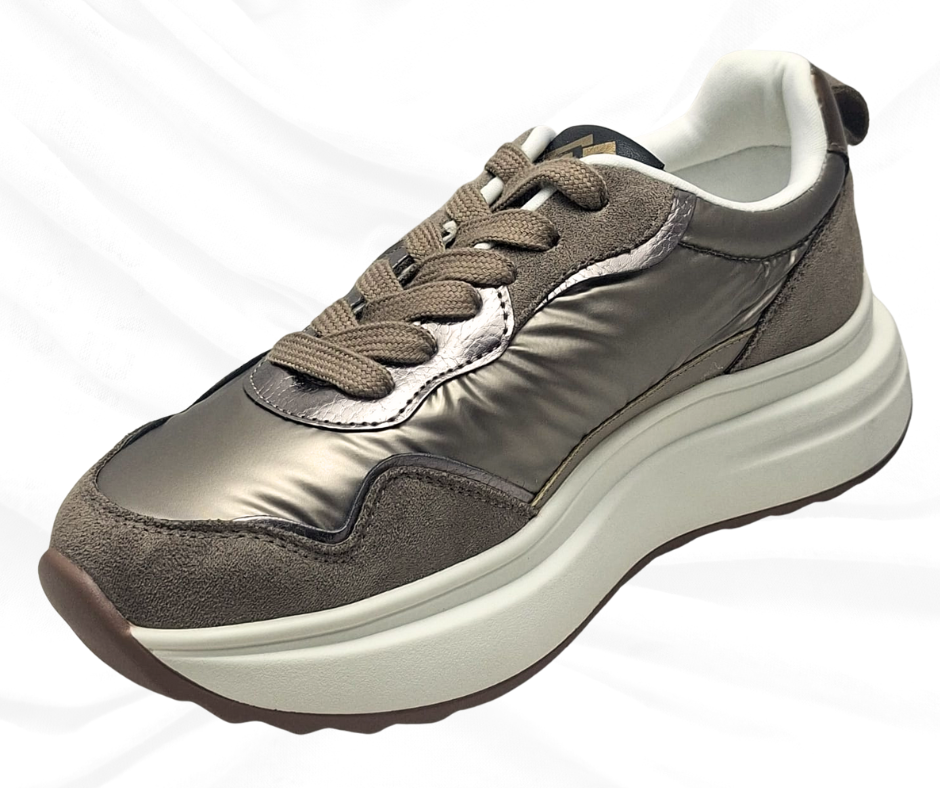 Gold&Gold GB980 KAKI sneaker donna con lacci