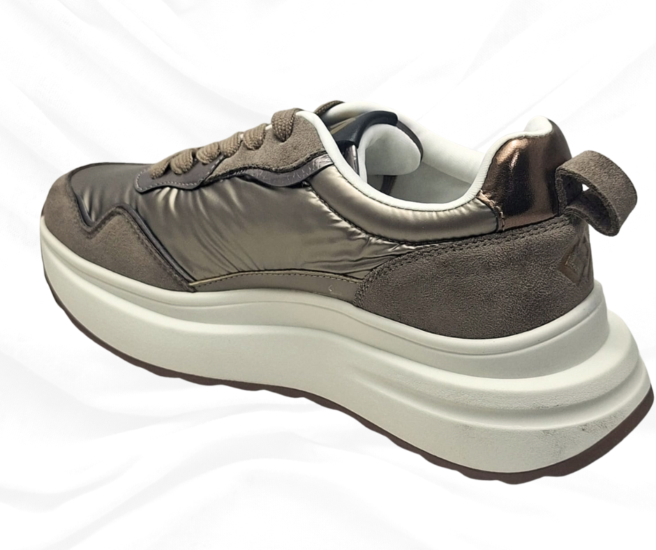 Gold&Gold GB980 KAKI sneaker donna con lacci