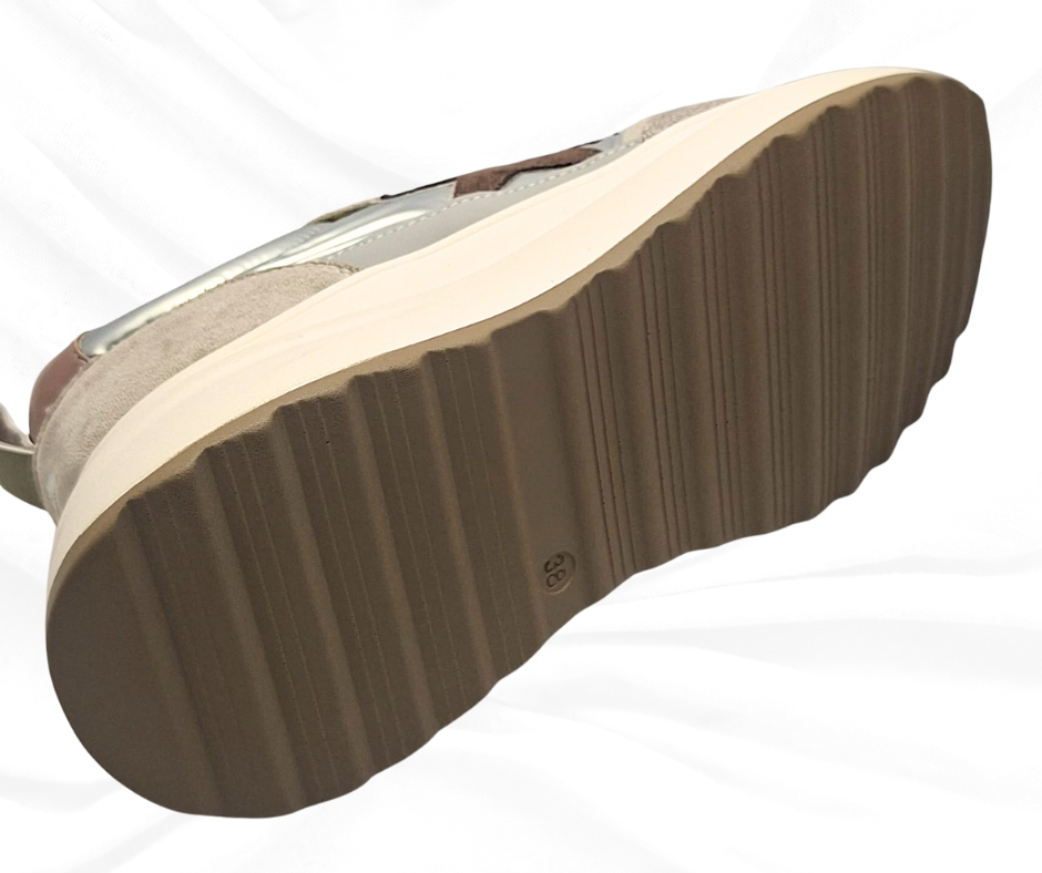 Gold&Gold GB980 NUDE sneaker donna con lacci