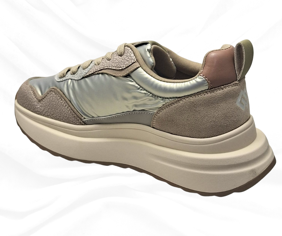 Gold&Gold GB980 NUDE sneaker donna con lacci