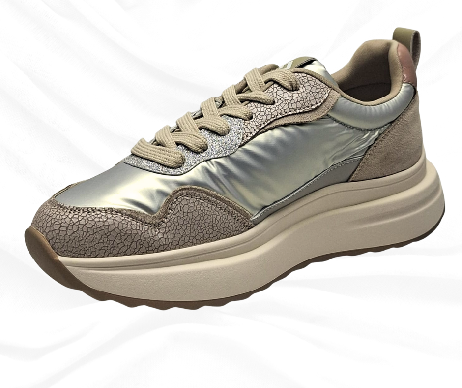 Gold&Gold GB980 NUDE sneaker donna con lacci