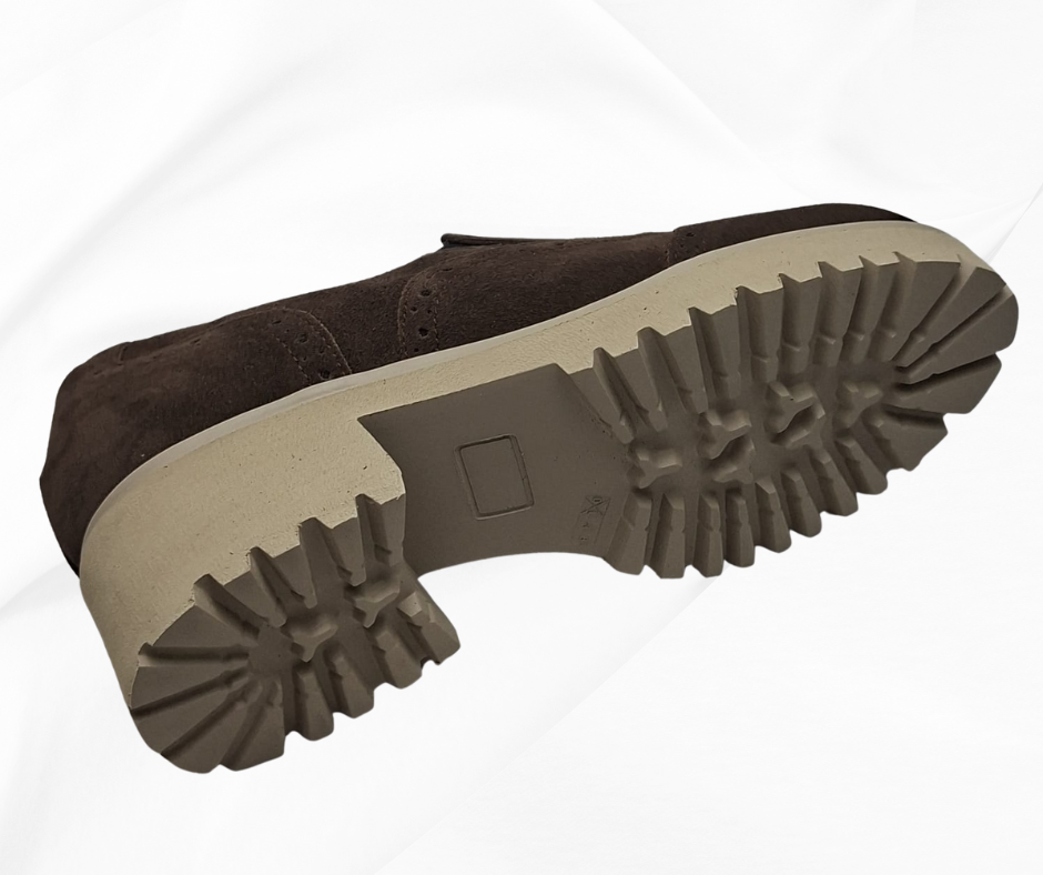 MARAL G020 MARRONE Scarpe da infilare nere in camoscio con suola robusta