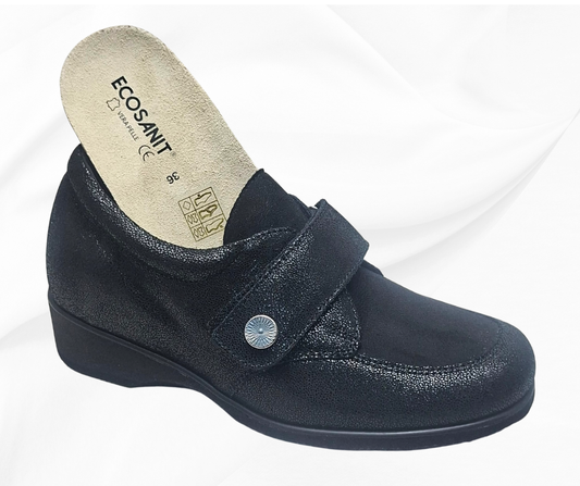 ECOSANIT GRAZIOSA NERO scarpa sanitari con stretch predisposta per plantari