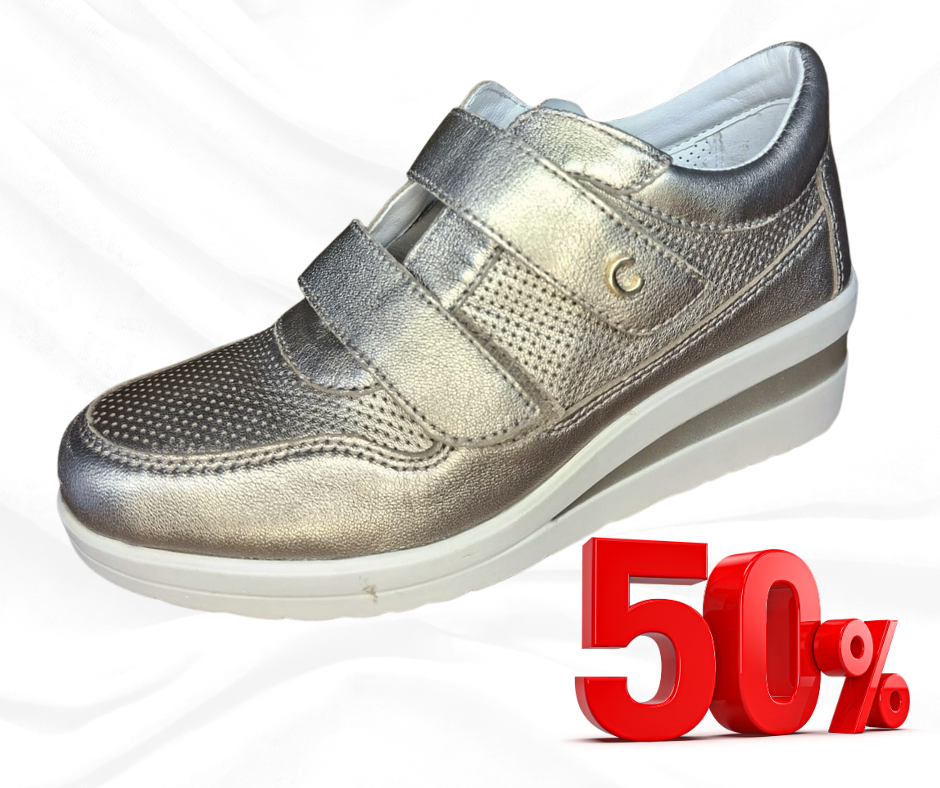 Scarpa comoda con doppio stretch Cinzi Soft IV121782 GRAVEL