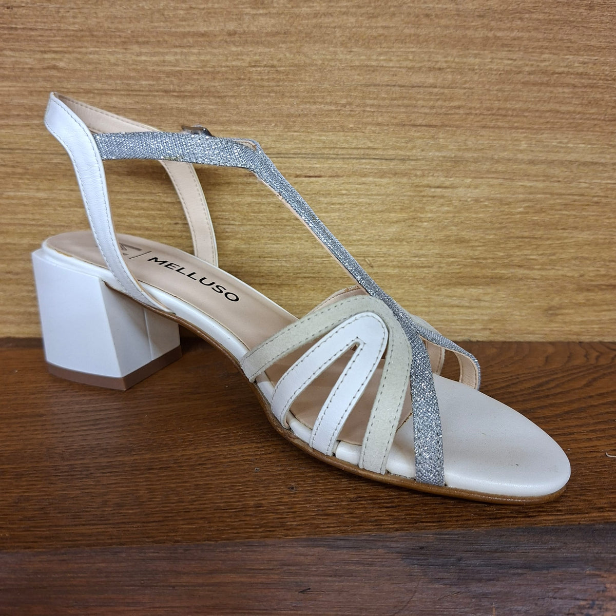 Sandalo con tacco Melluso K35523 argento