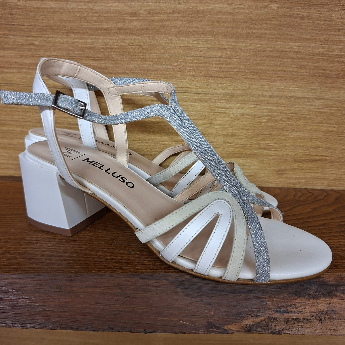 Sandalo con tacco Melluso K35523 argento