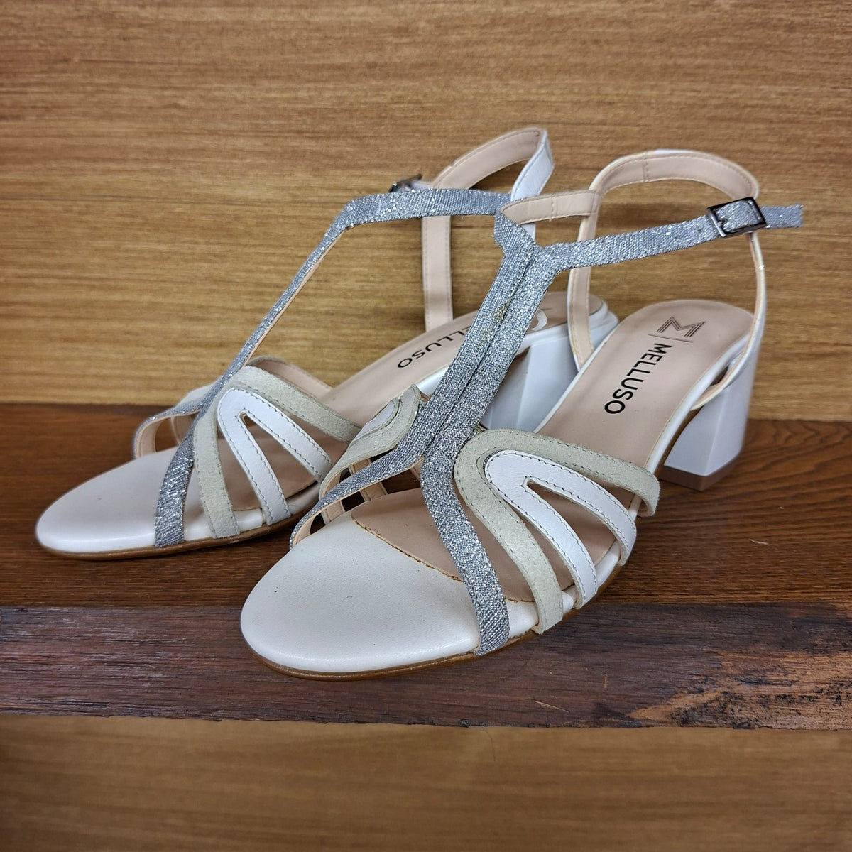 Sandalo con tacco Melluso K35523 argento