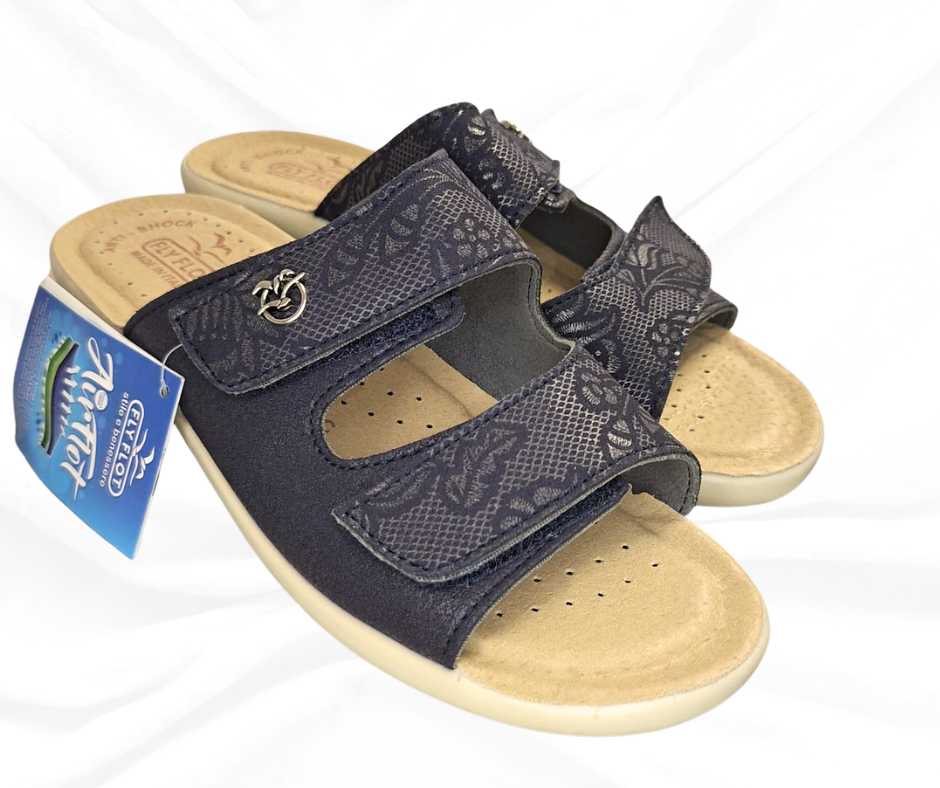 Ciabatta comoda Fly Flot L8 J79 F3 blu