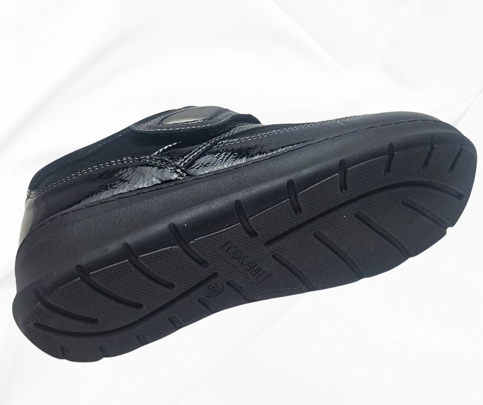 ECOSANIT LADY 5 NERO scarpa sanitaria con stretch predisposta per plantari