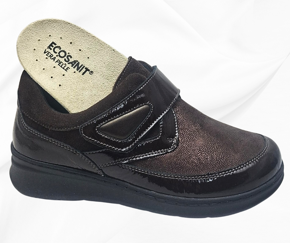 ECOSANIT LADY 5 TESTA DI MORO scarpa sanitaria con stretch predisposta per plantari