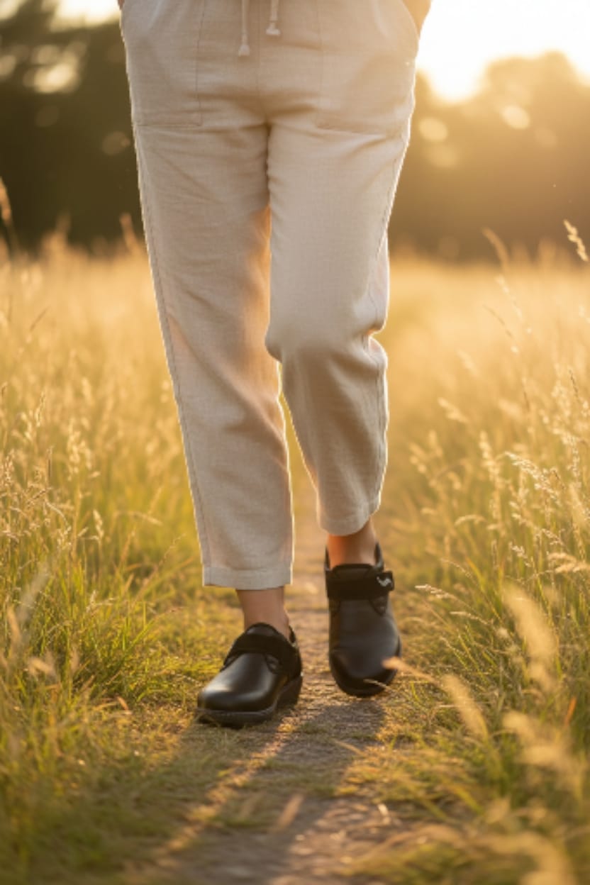 LOREN M3186 NERO scarpa con strech per piedi sensibili predisposta per plantari
