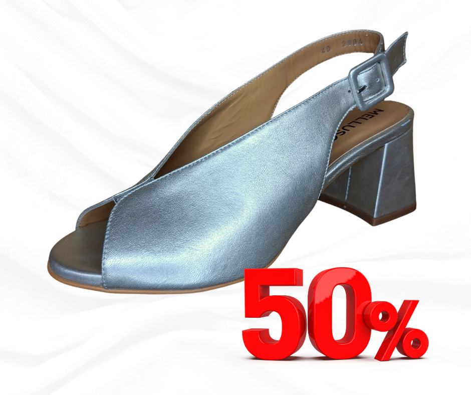 Sandalo in pelle con tacco Melluso N622W avana